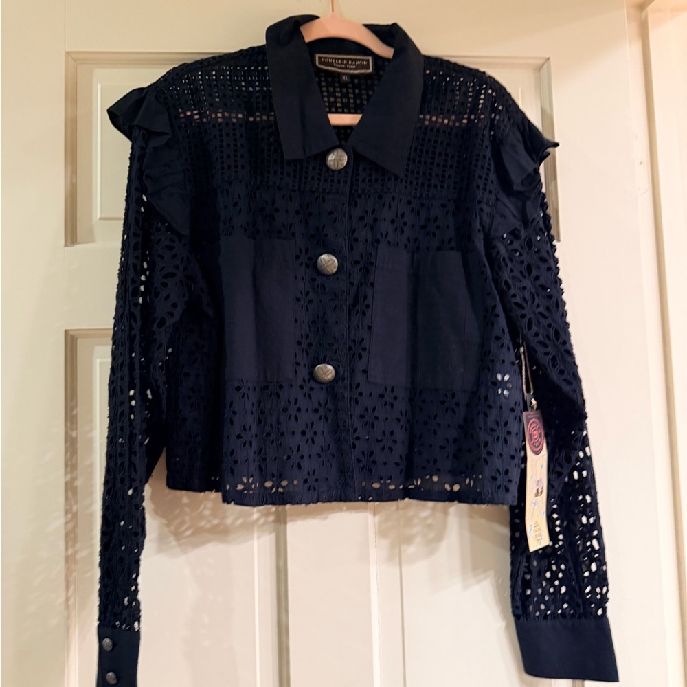 Double D Ranch Midnight Eyelet Jacket NWT